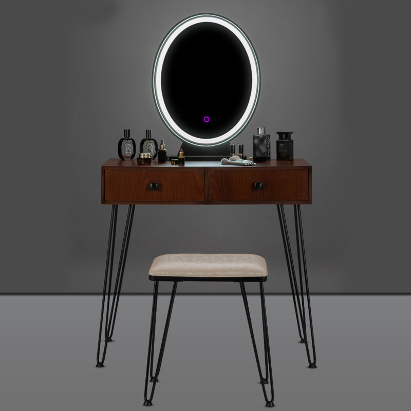 Mercer41 53"Bedroom Iron Dressing Table Simple Dressing Table With